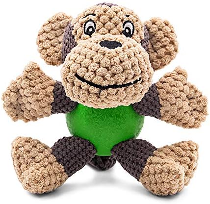 Raffaelo Dog Toys, Teeth Cleaning Squeaky Monkey Stuffed Chew Toys 5.9-6.3"