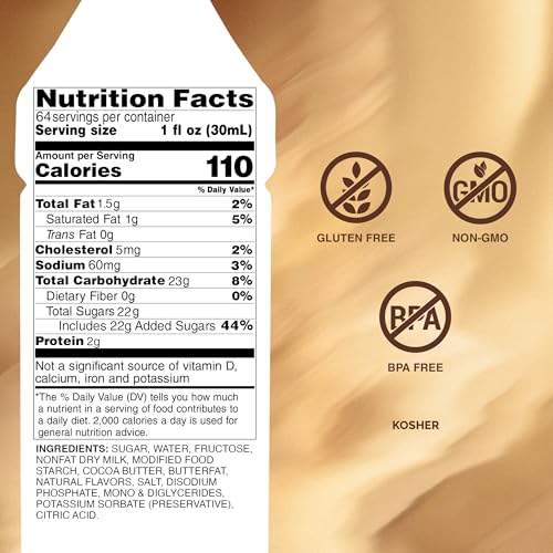 Monin - Sugar Free Dark Chocolate Sauce, Velvety and Rich, Great for Desserts, Coffee, and Snacks, Gluten-Free (64 Ounce)