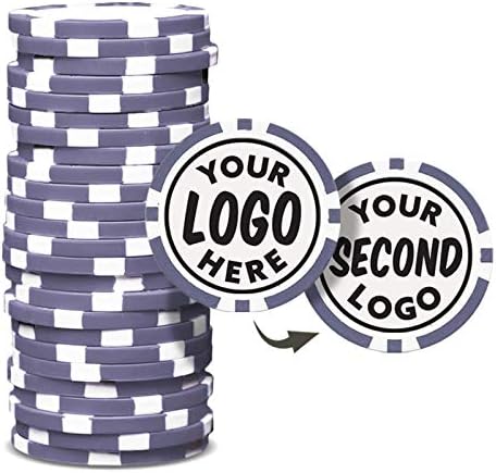Custom Poker Chips (50 Pack) | Personalized Monogram Logo Poker Chips - Your Custom Logo