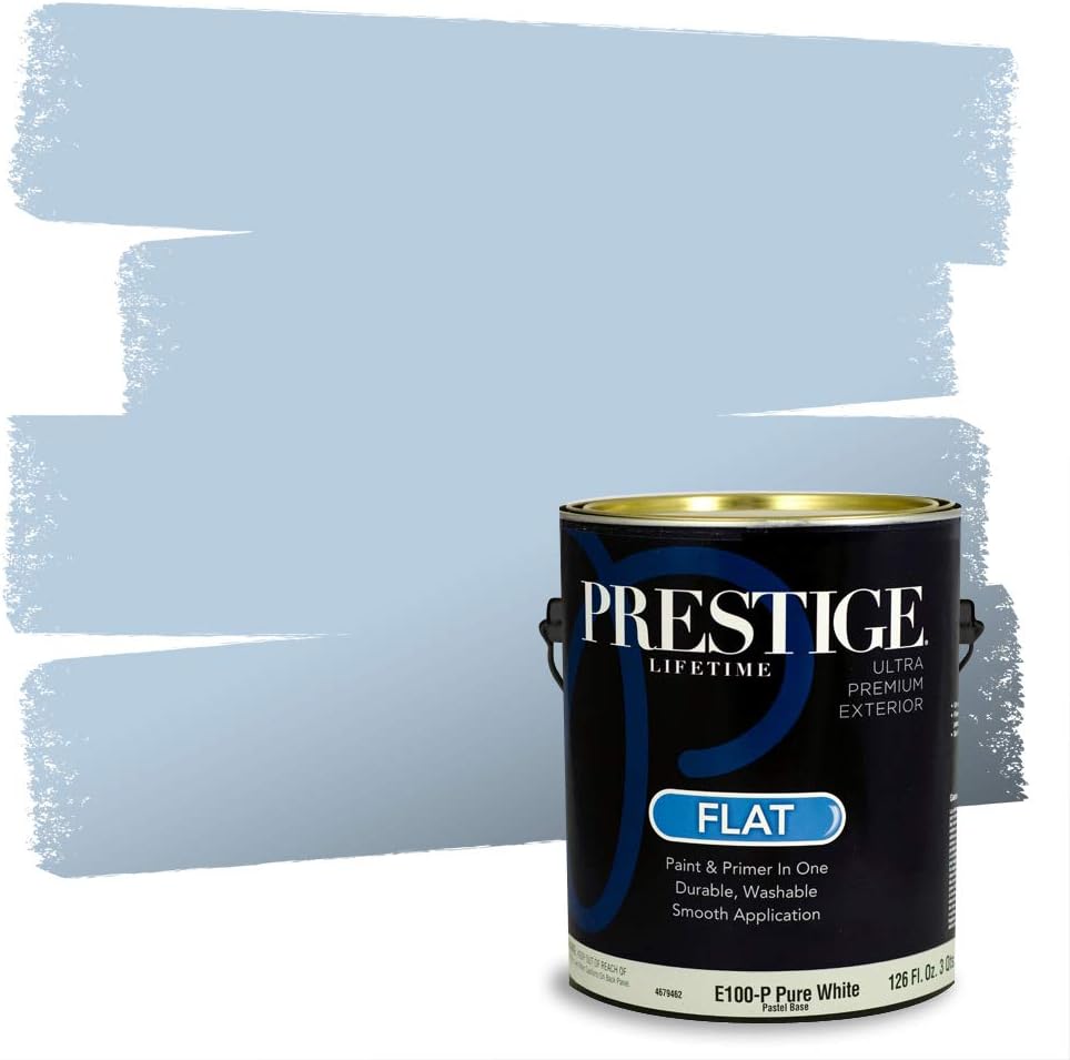 PRESTIGE Paints Exterior Paint and Primer In One, 1-Gallon, Semi-Gloss, Comparable Match of Sherwin Williams* Nifty Turquoise*