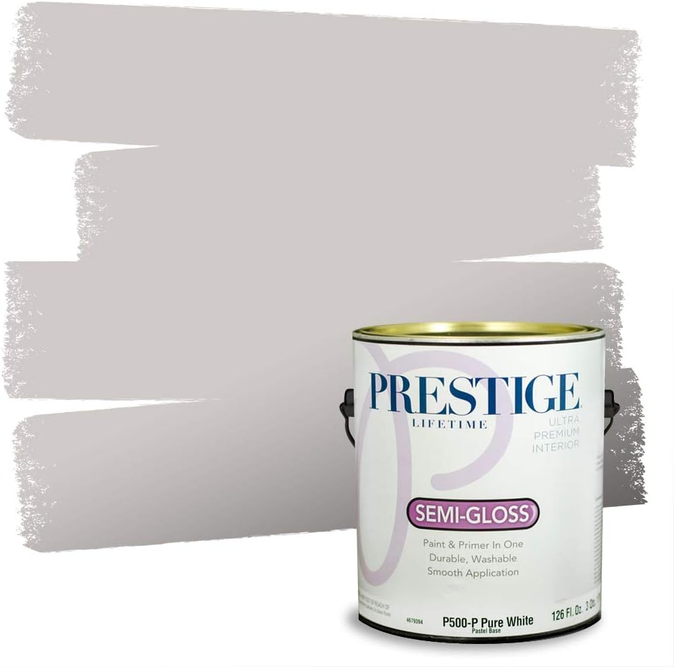 PRESTIGE Paints Exterior Paint and Primer In One, 1-Gallon, Satin, Comparable Match of Sherwin Williams* Socialite*