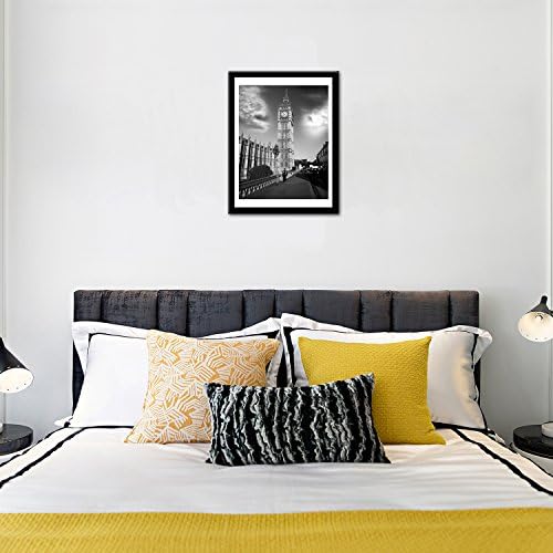 12x12 Picture Frame Matted to Fit Photos 8x8 or 12 x 12 Pictures Without Mat, 12 by 12 Square Solid Wood Black Picture Frames for Wall Mounting