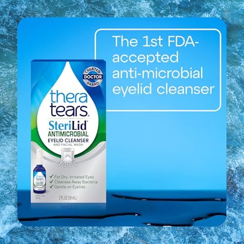 TheraTears SteriLid Antimicrobial Eyelid Cleanser and Face Wash, 2 Fl Oz