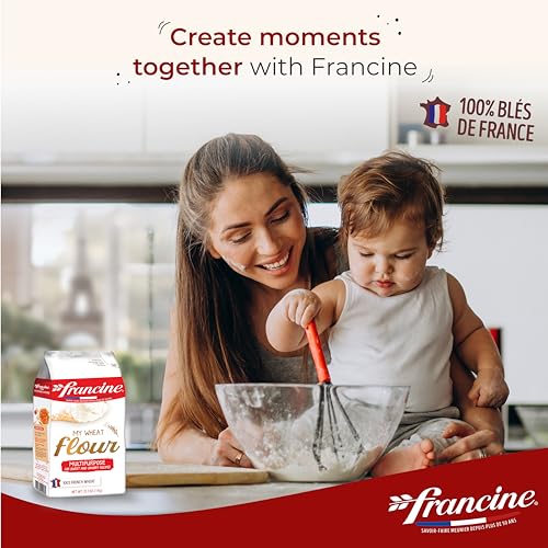Francine T65 All-Purpose French Flour, Unbleached, 10% Protein, 2.2lb (2-Pack)