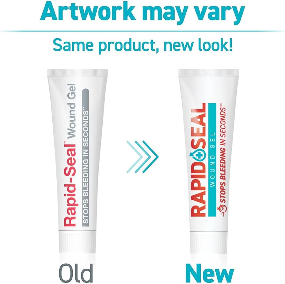 Rapid-Seal Hemostatic Wound Gel, 2 Tube, Stops Bleeding in Seconds