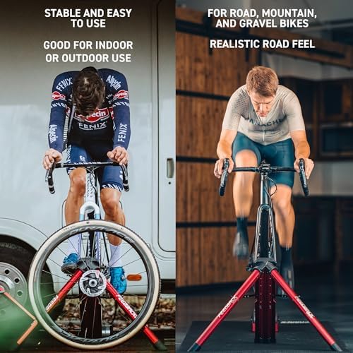 FEEDBACK SPORTS | Omnium Lightweight and Portable Bike Trainer | for 16” to 29” Wheels | Travel Bag Included