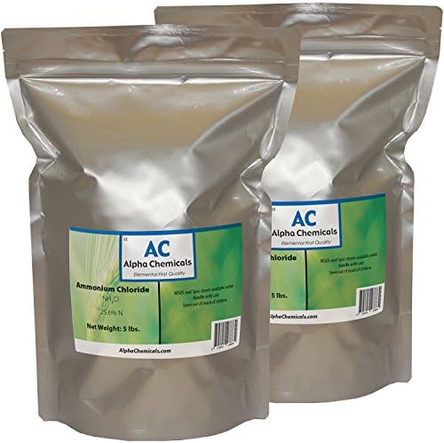 Ammonium Chloride - NH4Cl - 26-0-0 Fertilizer - 10 Pounds (2-5 lb Bags)