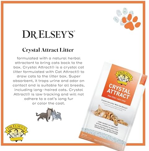 Dr. Elsey's Crystal Attract Silica Cat Litter, 8lbs