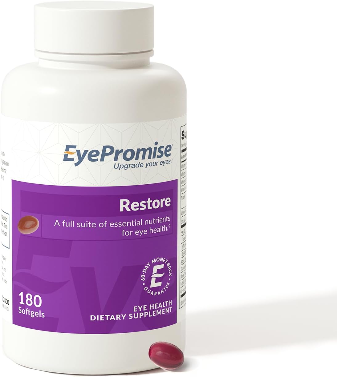 EyePromise Restore Aging Eye Health Supplements, 60 Softgels | Omega 3 Supplement for Aging Eyes with Lutein and Zeaxanthin, Fish Oil, EPA, DHA & Eye Vitamins (Packaging May Vary)