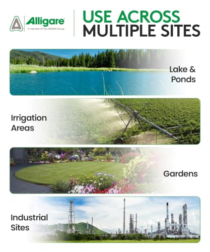 Alligare Diquat Herbicide to Control Bluegrass, Duckweed, Hydrilla & More - Glyphosate Alternative, Fast-Acting Non-Selective Liquid Weed Killer for Aquatic & Landscape Use - 2.5 Gallon