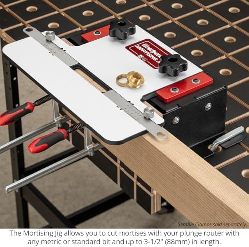 Woodpeckers Mortising Jig, Mortise + Tenon Jig, Easy to Cut Perfect Mortises With Your Plunge Router for Loose Tenon Joinery, Router Tool