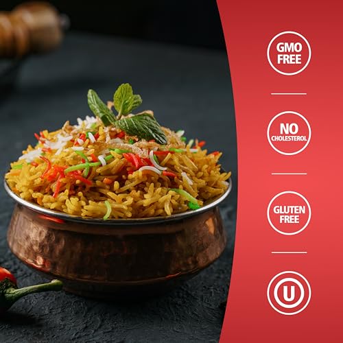 Authentic Extra Long Basmati Rice by Khazana in 10 lb Bag - Aromatic and Flavorful Indian Grain - Non-GMO, Gluten Free, Kosher, Cholesterol Free