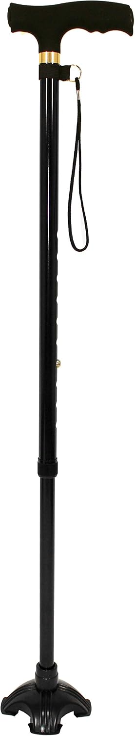 RMS Cane Tip - Self Standing Quad Base Replacement for Most Walking Canes, Sticks