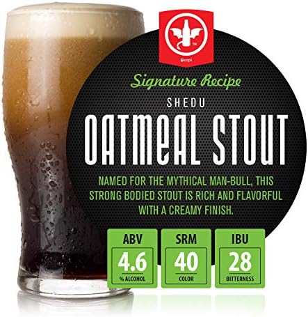 1 Gal. Shedu Oatmeal Stout Beer Recipe Kit - Makes a Wicked-Good 4.6% ABV Batch of Craft Brewed Beer