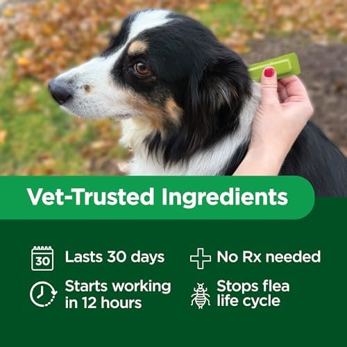 TevraPet Activate II Flea and Tick Prevention for Dogs, Large Dogs 21-55 lbs, Topical Drops, 4 Month Flea and Tick Treatment