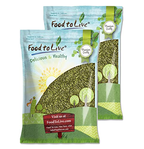 Food to Live - Raw Pepitas, 8 Ounces, Pumpkin Seed Kernels, Unsalted, No Shell, Vegan, Kosher, Keto, Bulk. Wholesome Snack. High in Protein, Essential Fatty Acids.