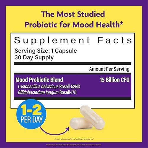 InnovixLabs Mood Support Probiotics for Women & Men (60 Capsules) | Supports Relaxation & Digestive Health, Acidophilus Probiotic w/ Lactobacillus & Bifidobacterium 5 Billion CFU, 30-Day Supply