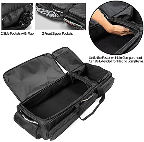 samdew Under Seat Storage Bag for SuperCrew Cab & Crew Cab, Large, Bag Only | Back Seat Organizer for Most Full Size Trucks, Dual-Compartment