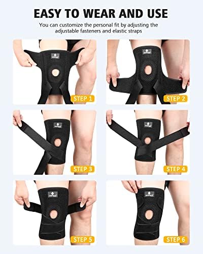 NEENCA Knee Brace for Knee Pain, Adjustable Knee Support with Patella Gel Pad & Side Spring Stabilizers, Knee Wrap for Arthritis, Meniscus Tear, ACL