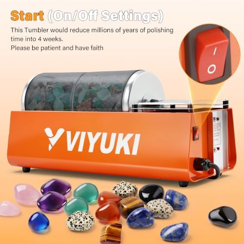 Professional Rock Tumbler Kit -6LB Rock Polisher(Double Barrel)