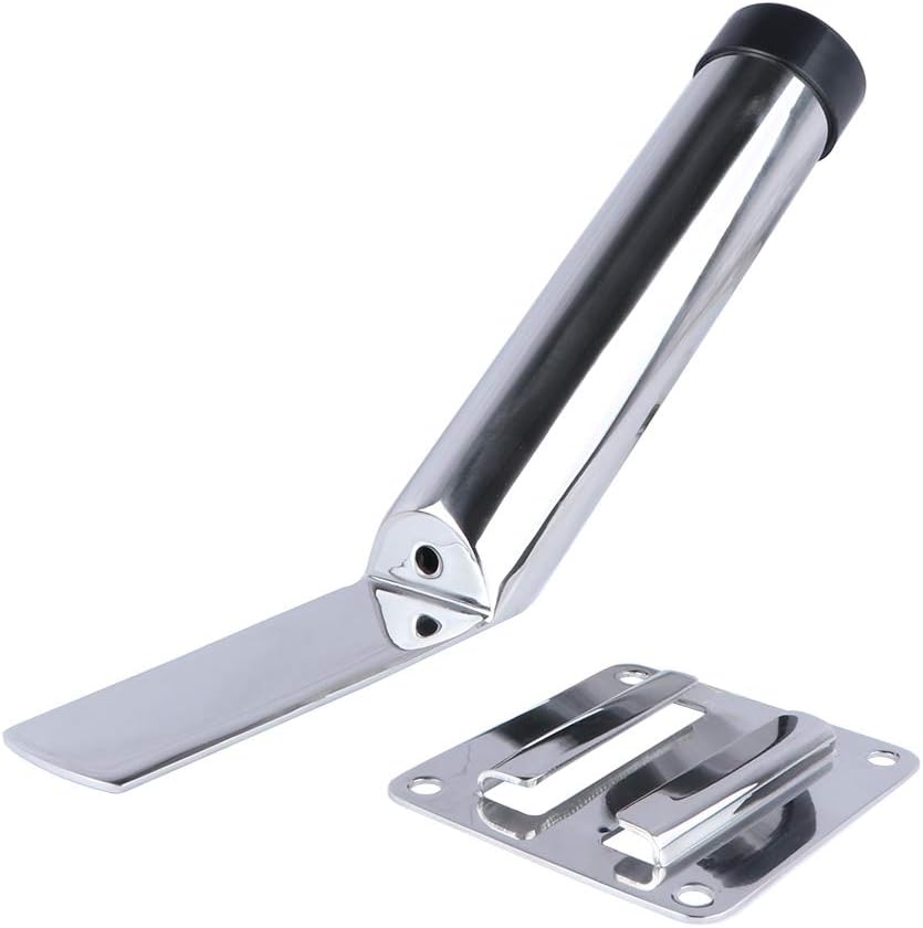 Deck Mount Fishing Rod Holder, Marine Grade Stainless Steel Adjustable Fishing Rod Holders, Support for Marine Boat Yacht