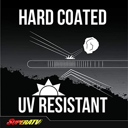 SuperATV Scratch Resistant Full Windshield for Can Am Defender HD5 /HD8 / HD10/ MAX (See Fitment)|Hard Coated for Extreme Durability|1/4" Thick