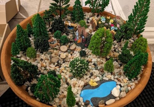 36pcs Mixed Model Trees, 1.5-6 inch(4-16 cm), Diorama Supplies, Model Grass, Miniature Trees for Projects with No Bases