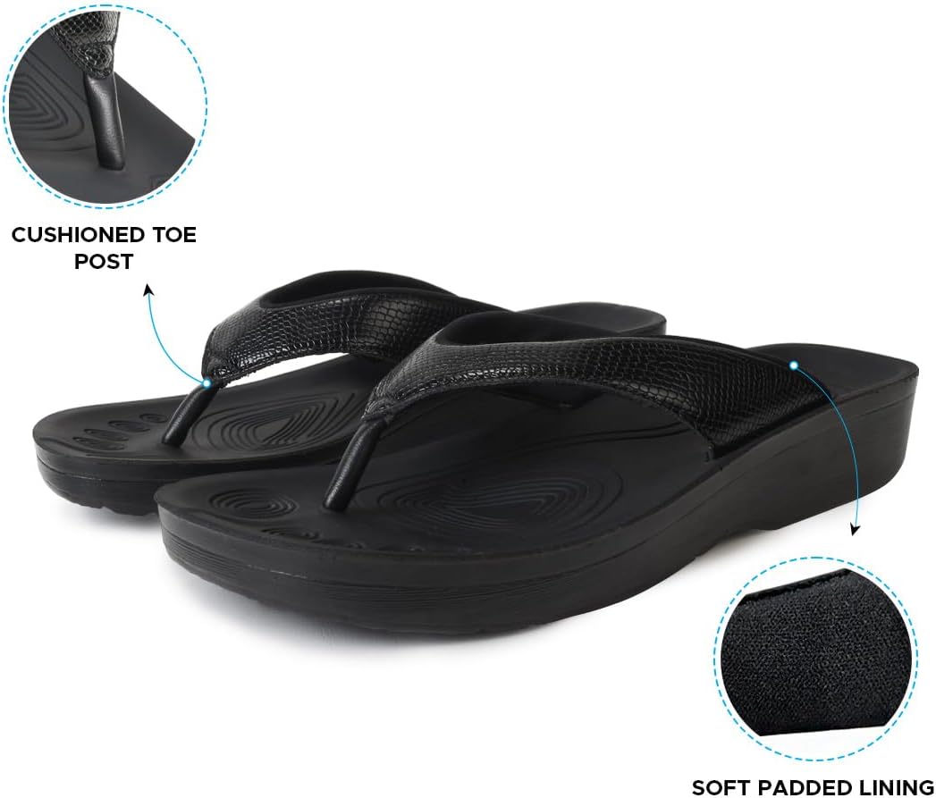 AEROTHOTIC Comfortable Arch Support Flip Flops for Women Orthotic Sandals