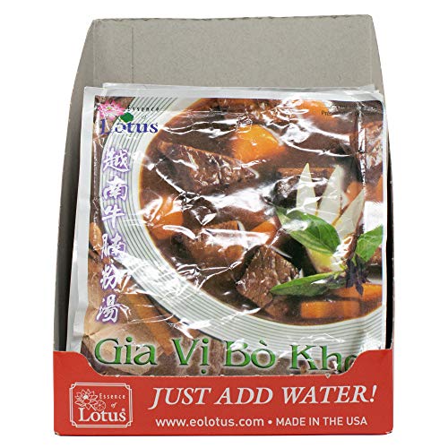 Essence of Lotus Instant Spicy Beef Pho Soup Mix — Ready-to-Eat Flavorful, Restaurant-Quality Pho broth, Made in the US (Spicy Beef Soup Mix, 1-Pack) | Ready-to-Eat, broth