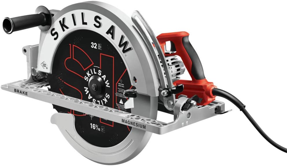 SKIL 16-5/16 In. Magnesium Worm Drive Skilsaw Circular Saw - SPT70V-11 | Cuts thick stock in one pass, square-cut footplate, brass gearing