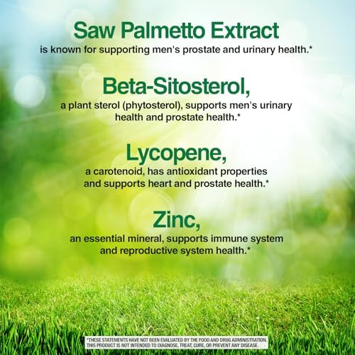 Nature's Wonder Men's Prostate Formula with Saw Palmetto, 200 Softgels | With Beta-Sitosterol, Lycopene & Zinc