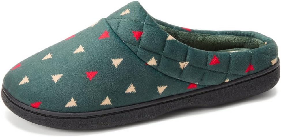 Dearfoams Women's Lightweight Memory Foam Indoor House Slipper Darcy Velour Clog with Wide Widths