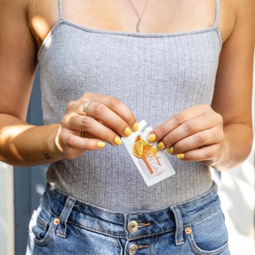 Coromega - Omega 3 Fish Oil Supplement - 30 Squeeze Packets - 650mg | Orange Flavor, 3X Better Absorption Than Softgels, Easy To Take, No Fishy Aftertaste, Convenient Daily Serving