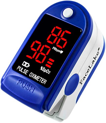 ® FL400 Pulse Oximeter Fingertip with Carrying Case, Batteries, Lanyard, and Warranty (Blue)