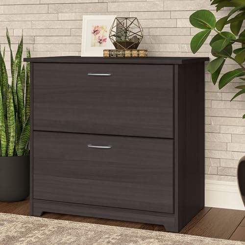 Bush Home Cabot 2 Drawer Lateral File Cabinet in Harvest Cherry, Home Office Chest for Letter, Legal, and A4-size Document Storage