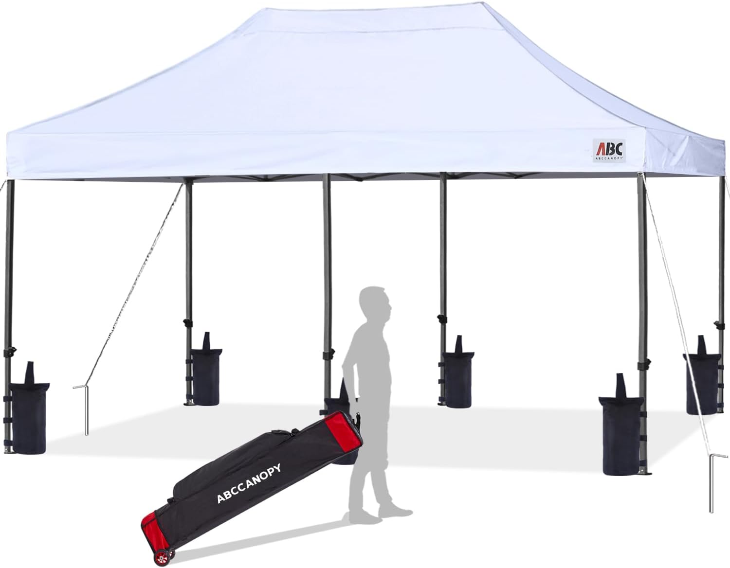 ABCCANOPY Patio Pop Up Canopy Tent 10x10 Commercial-Series (Black)