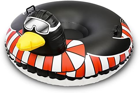GoFloats Winter Snow Tubes - Choose from Unicorn, Disney's Frozen, Ice Dragon, Polar Bear, Penguin, Flamingo - Inflatable Sled for Kids and Adults