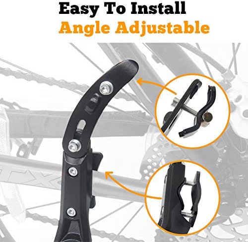 Sataway Bike Kickstand Adjustable Rear Mount Aluminum Alloy Bicycle Kickstand for 24” 26” 700C 27.5” 28” inch Mountain Bike Adult Bike