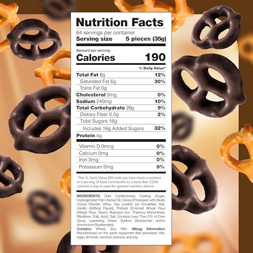 Dark Chocolate Covered Pretzels - 5 Lb Pack | Sweet & Salty Snack