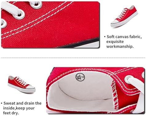 ZGR Women's Canvas Low Top Sneaker Lace-up Classic Casual Shoes for Women