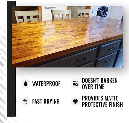 Real Milk Paint Dark Half, Dark Tung Oil and Orange Peel Oil for Wood Finishing, Cutting Boards, Butcher Blocks, Wood Floors, Clay, Stone, and Slate, Food Grade, 1 Gallon
