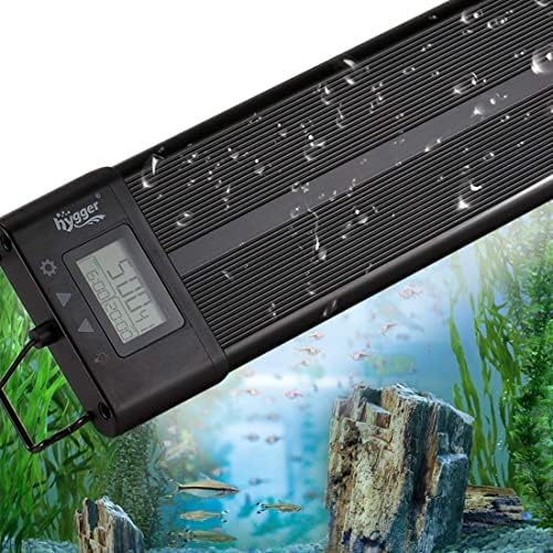 hygger Aquarium Programmable LED Light, for 30~36in Long Full Spectrum Plant Fish Tank Light with LCD Setting Display, 7 Colors
