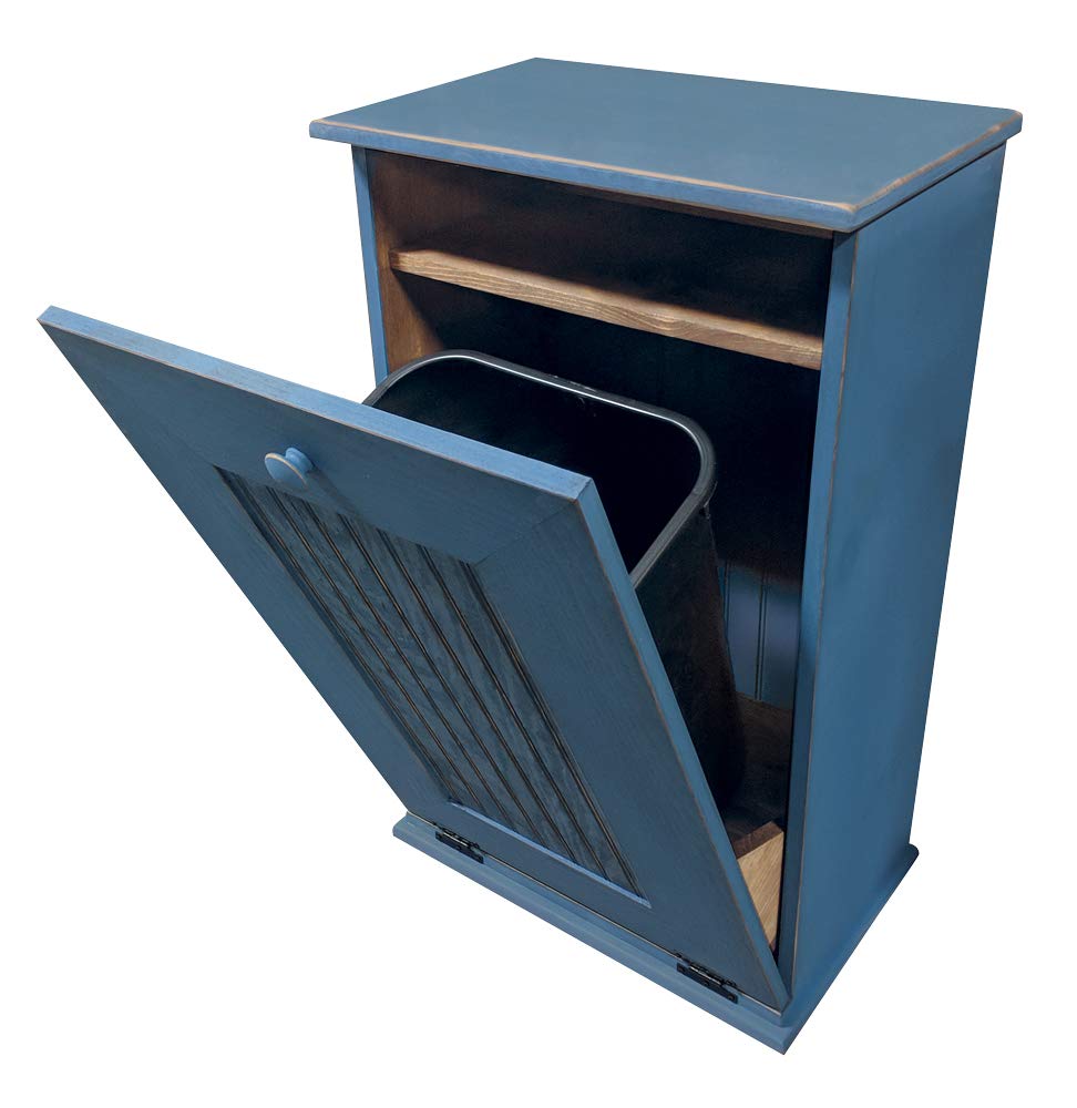 Sawdust City Tilt-Out Wooden Trash Bin Holder (Old - Black)
