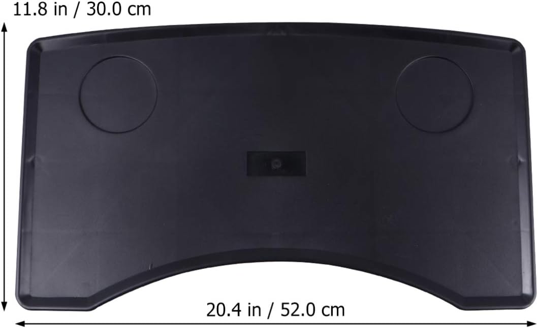 EXCEART Wheelchair Tray Table with Cup Holder Detachable Portable Lap Tray for Wheelchair Accessories Dining Reading Writing Aid Black 20.5X11.8 Inch