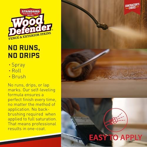 Wood Defender - Semi-Transparent Fence Stain- Sable Brown- 5 Gallon