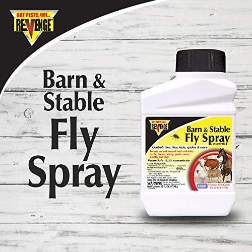 Bonide (BND46177) - Revenge Barn & Stable Fly Spray, Indoor & Outdoor Insecticide/Pesticide Fly Killer Concentrate (16 oz.)