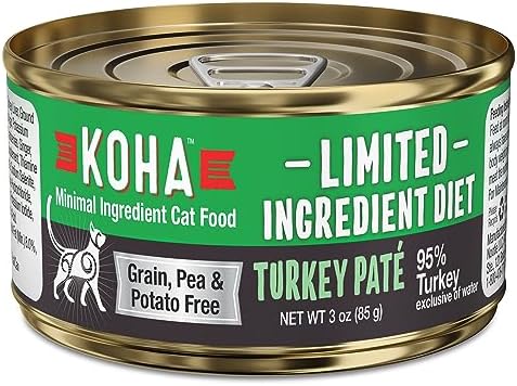 KOHA Limited Ingredient Diet Chicken Pate for Cats, 5.5oz Pack of 24 | Single meat protein, sensitive stomach formula, no fillers, limited ingredient wet cat food, made in USA