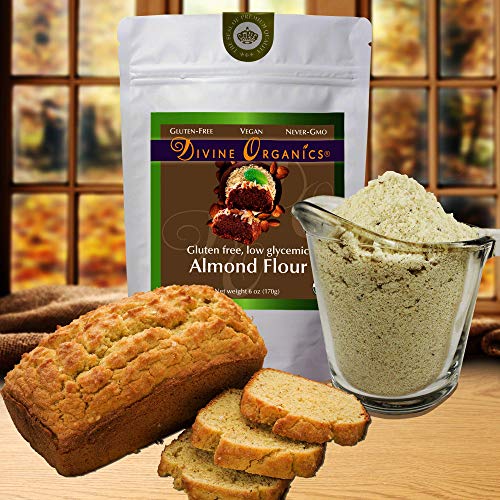 6 oz Organic Almond Flour Powdered Gluten Free Low Glycemic Non-GMO by Divine Organics