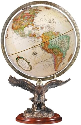 Replogle Globes 31638 Antique Ocean 12" Freedom Globe, Off-White, Small