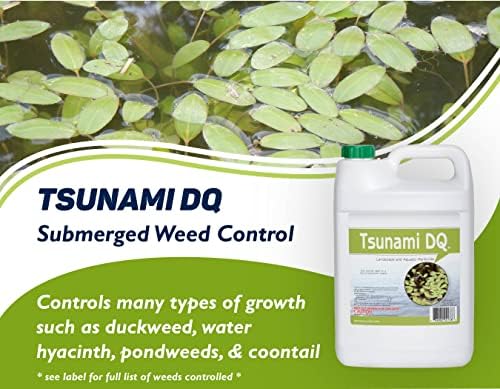 Tsunami DQ Aquatic Herbicide - Gallon - 37.3 Percent Diquat Dibromide - Concentrated Aquatic Weed Killer for Lakes and Ponds - Duckweed, Watermeal